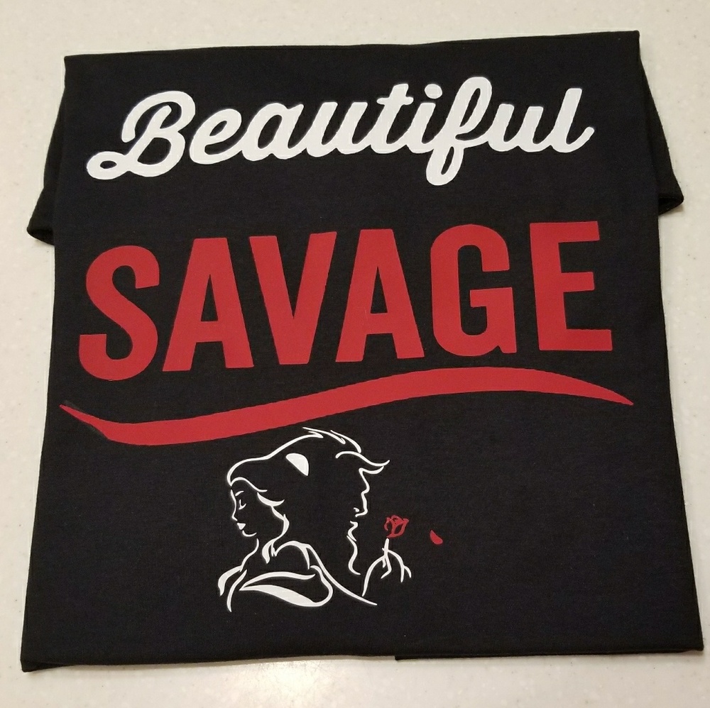 "BEAUTIFUL SAVAGE" TEE!!